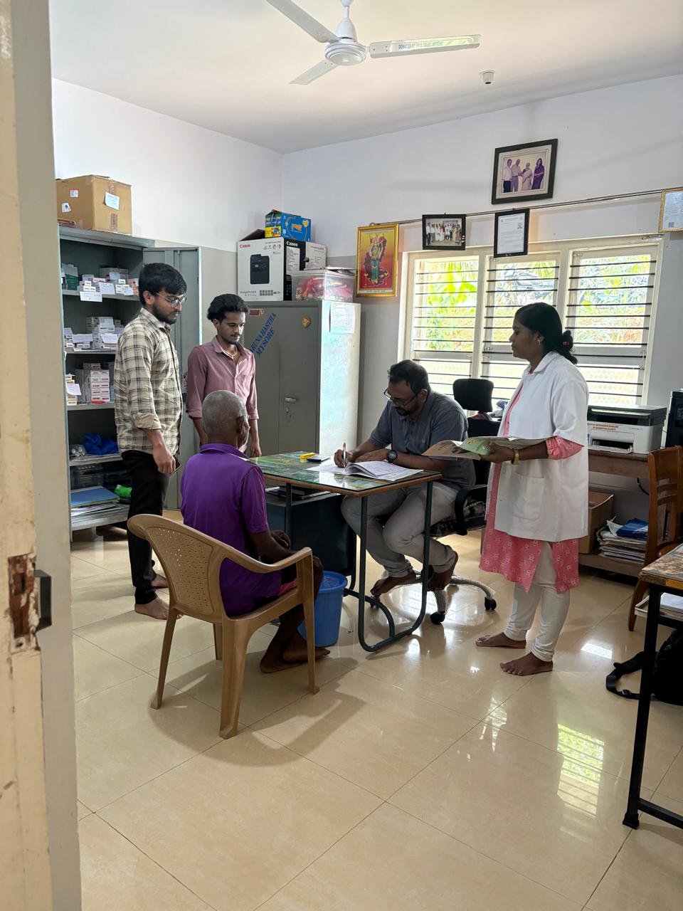 A consultation in the clinic room