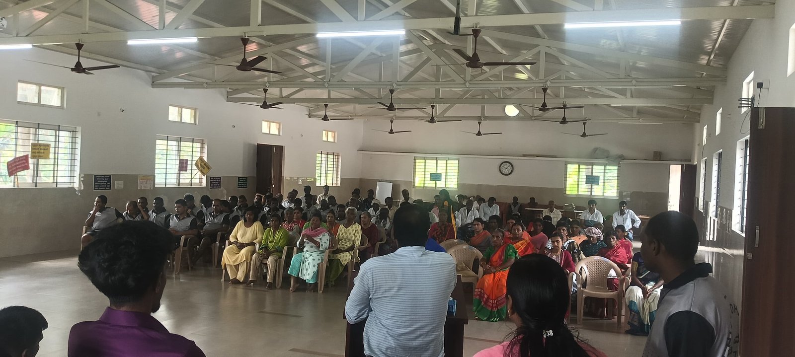 Around 150 community members gathered in the Multi-Purpose Hall